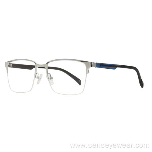 Luxury Design Bevel Metal Optical Frames Eyeglass Glasses